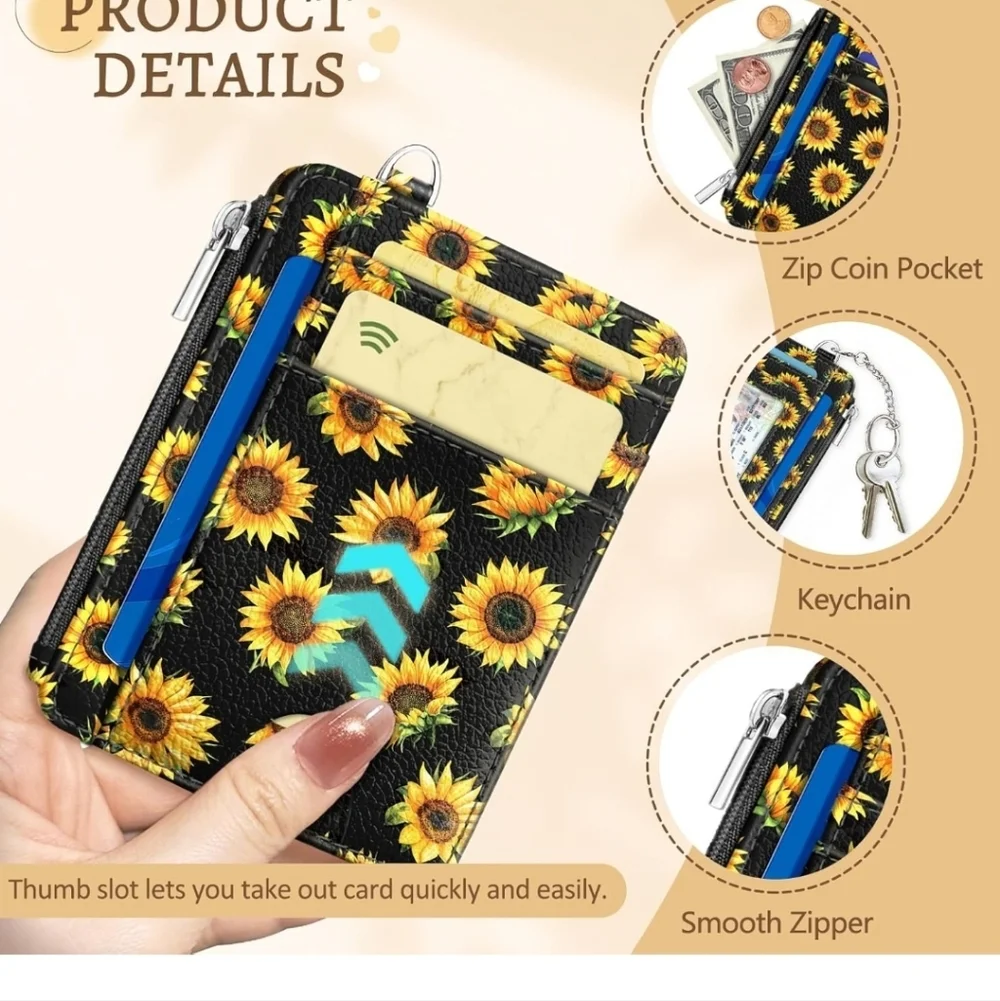 Sunflower Card Organizer with ID Window